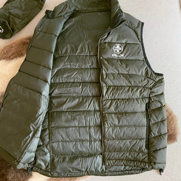 RLX Ralph Lauren New Men's Nylon Loden Green Global Explorer Vest Size Medium - Picture 9 of 15